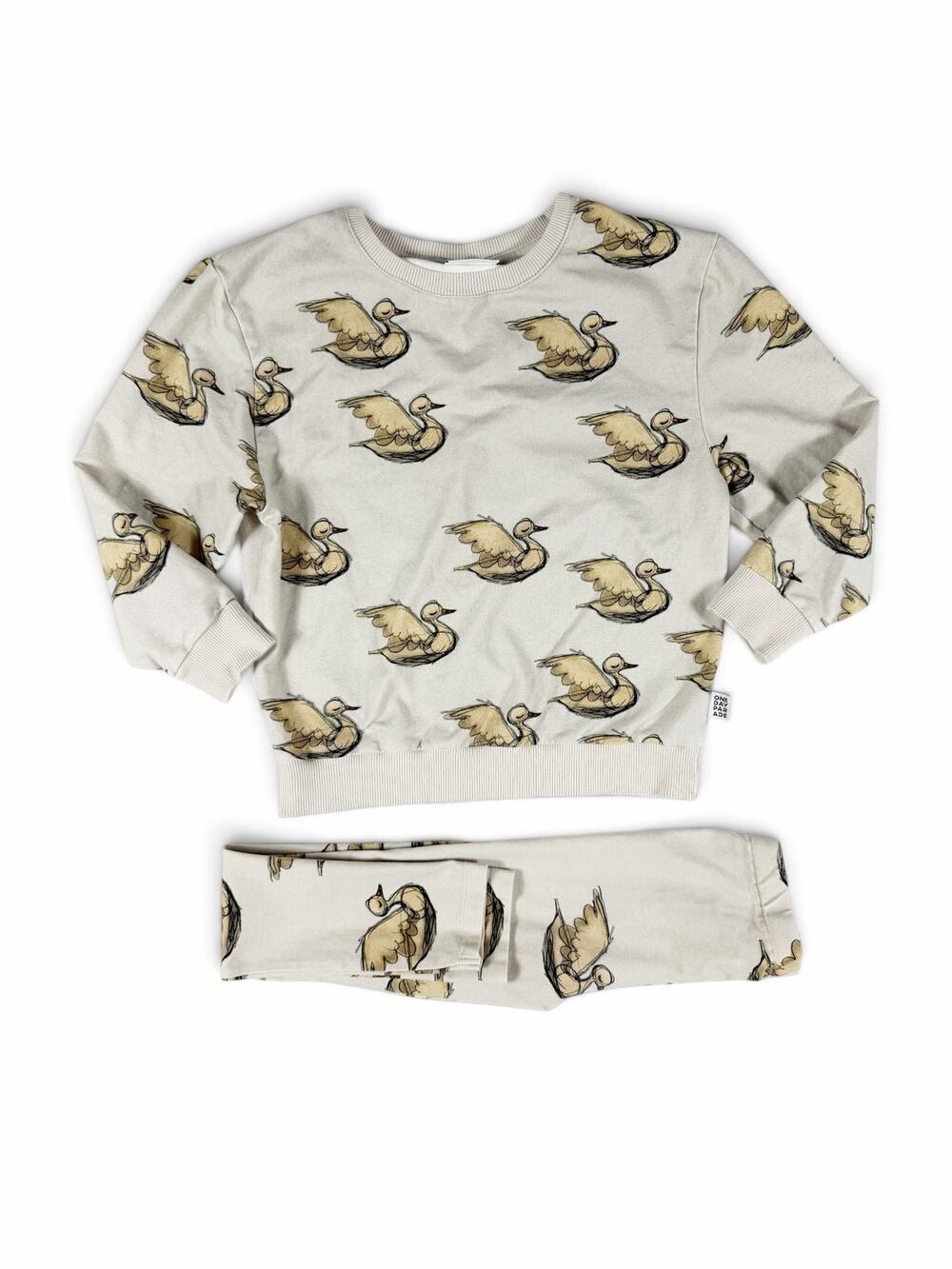 One Day Parade Swan Organic Cotton Sweatshirt Leggings Set 7-8 Years
